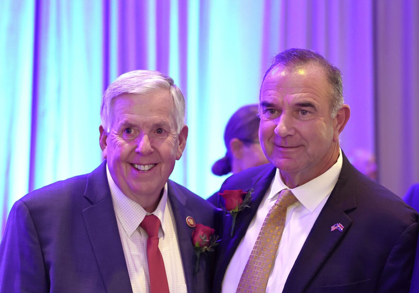 Missouri Lt. Gov. Mike Kehoe and Gov. Mike Parson